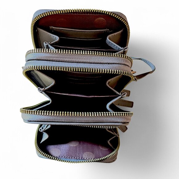 Myfriday Gray Women Cell Phone Card Slots Bag Over Shoulder Handbag Purse - Picture 4 of 9